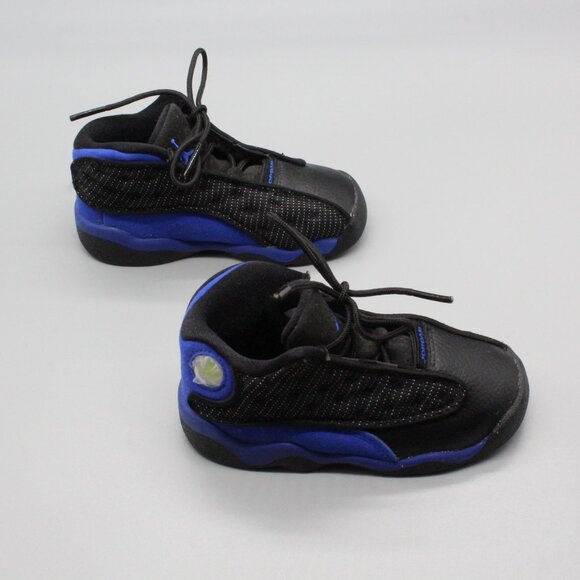 Air Jordan 13 Retro TD Black Royal Size 8C Kids Sneakers - Picture 2 of 7